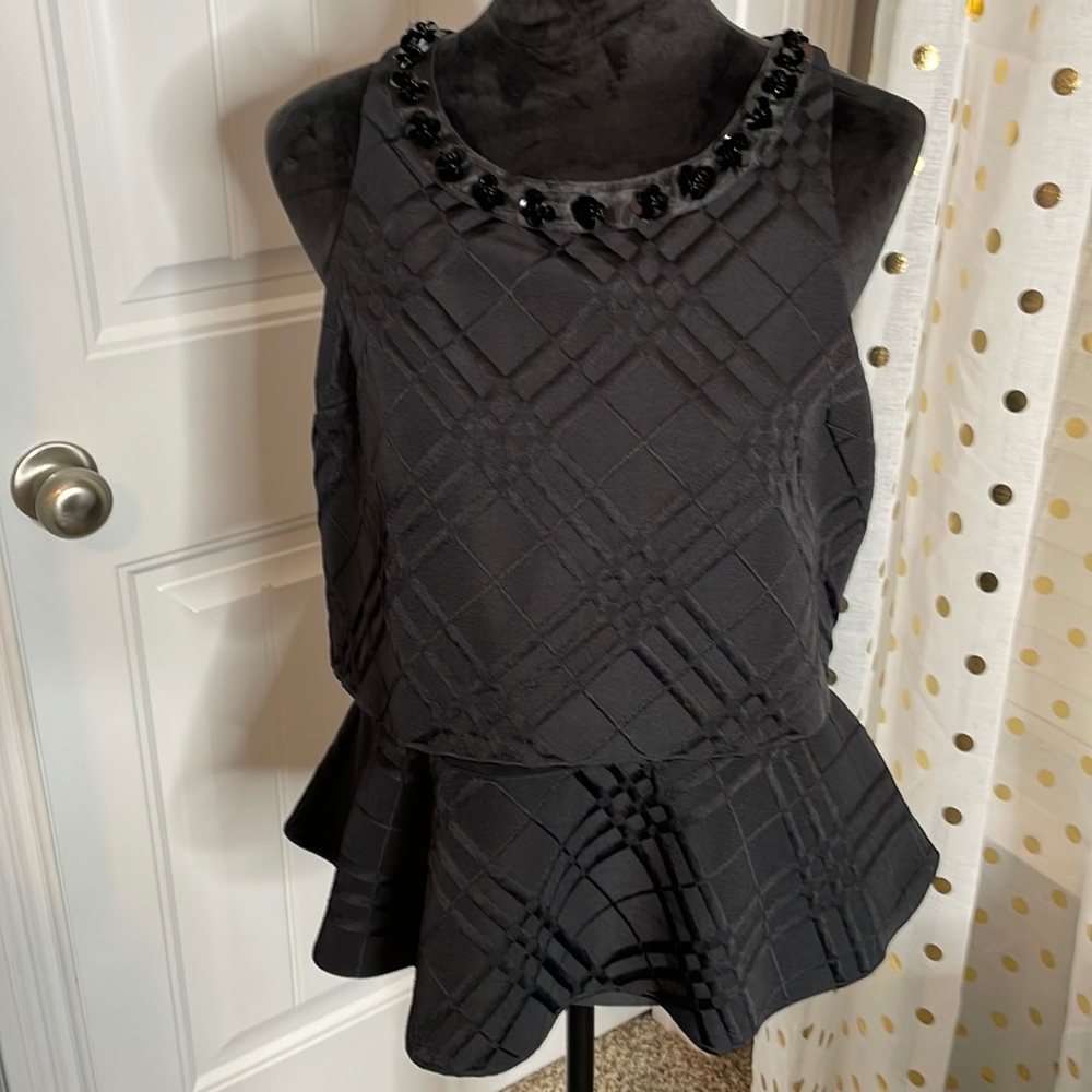 Black peplum too